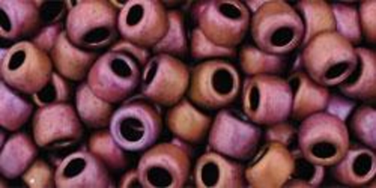 Toho 6/0 Round Japanese Seed Bead, TR6-703, Matte Color Mauve Mocha